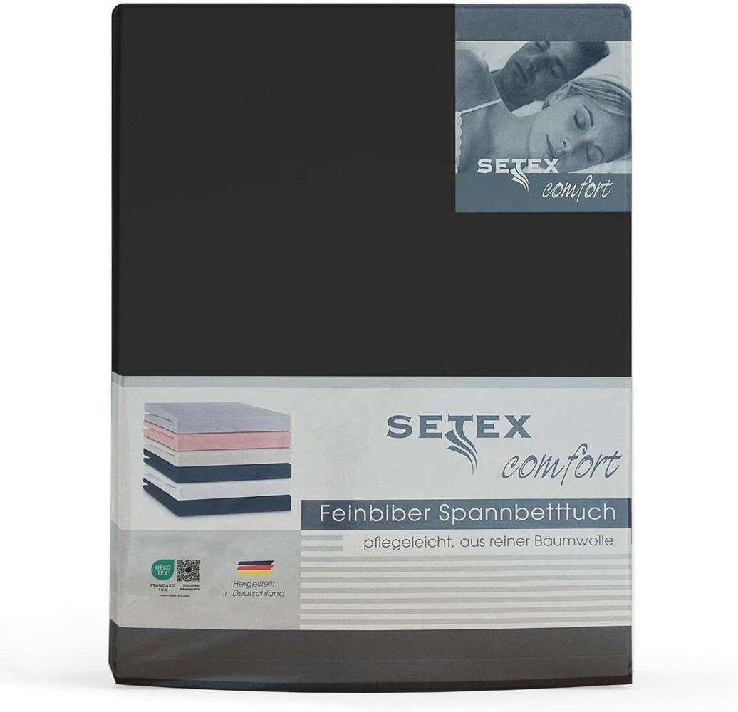 SETEX Spannbettlaken Feinbiber in Gr. 70x140, 90x200, 140x200 oder 180x200 cm, Feinbiber, Gummizug: rundum, (1 Stück), für Matratzen bis 23 cm Höhe, Winter, Bettlaken Bild 1