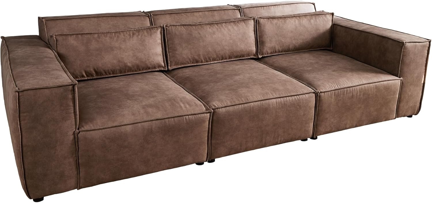 riess-ambiente 3-Sitzer BOSSA NOVA 260cm antik taupe, Einzelartikel 1 Teile, Wohnzimmer · Microfaser · inkl. Kissen · Modern Design Bild 1