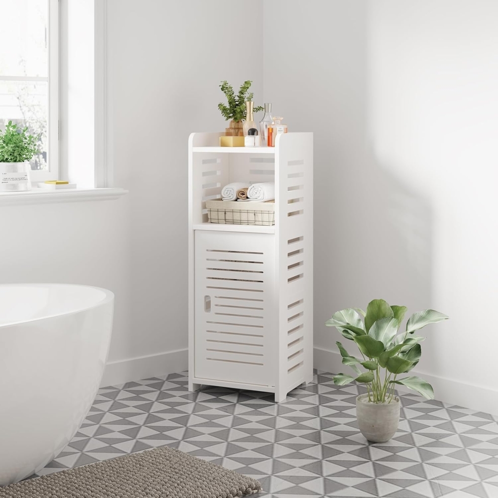 Dripex Badezimmerschrank, Toilettenschrank, Badschrank schmal, Beistellschrank, Aufbewahrungsschrank 80 x 30 x 30 cm, in weiß Bild 1