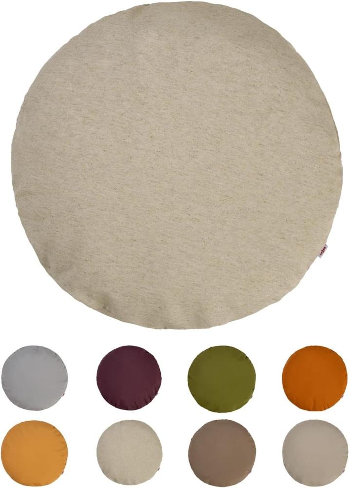 Kissenhülle rund ca. 80 cm Ø melange-beige beties "Wunschton" Bild 1