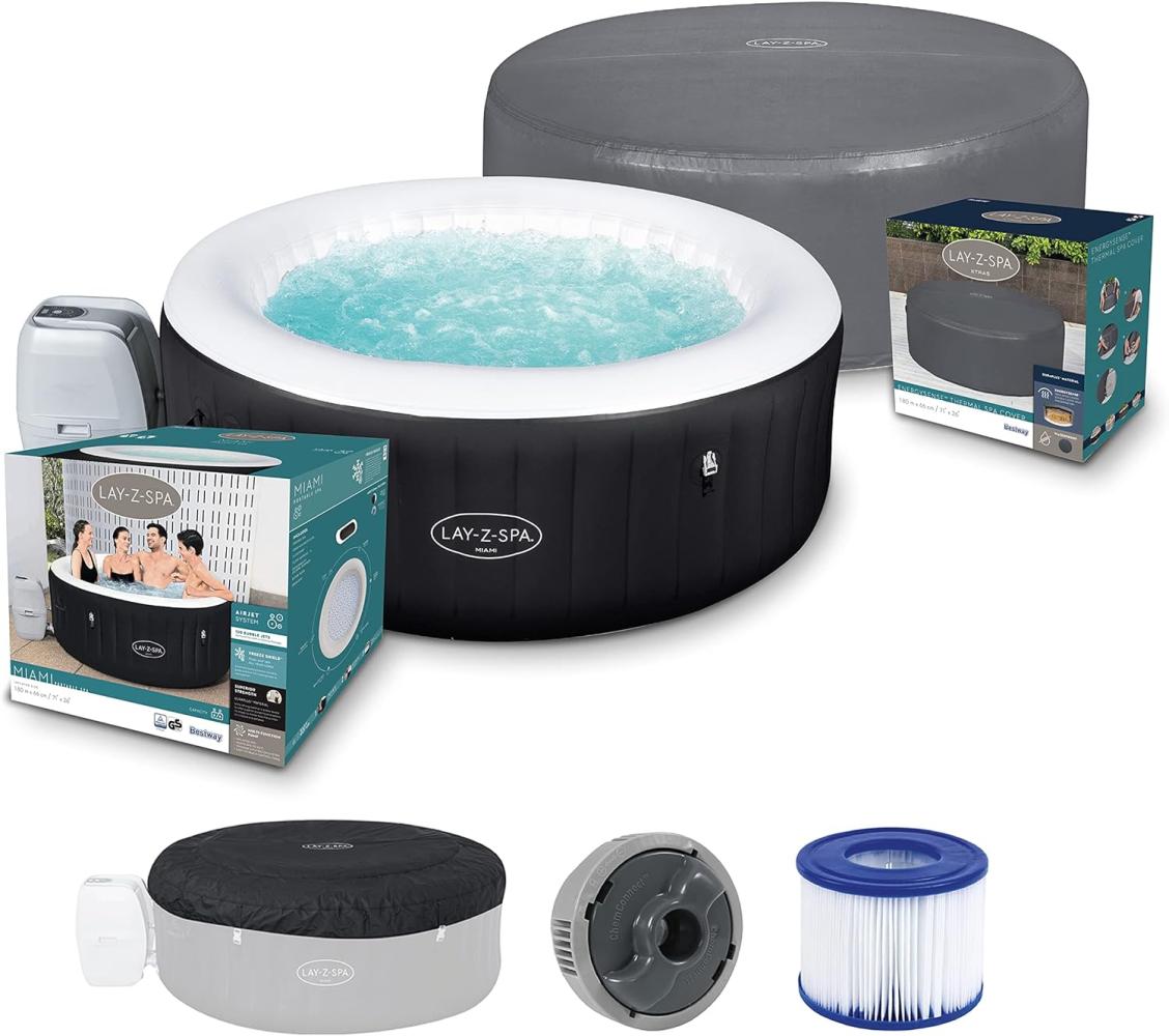 LAY-Z-SPA® Miami ECO Whirlpool-Bundle mit EnergySense™ PlusThermo-Komplettabdeckung Bild 1