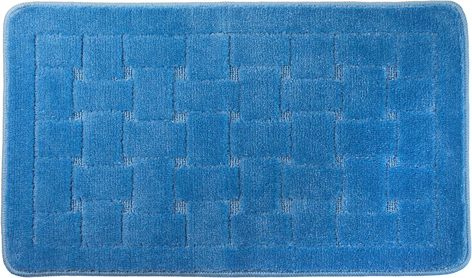 Emma Barclay Orkney Badematte, Kreuzschraffur, 45x75 cm, Blau Bild 1