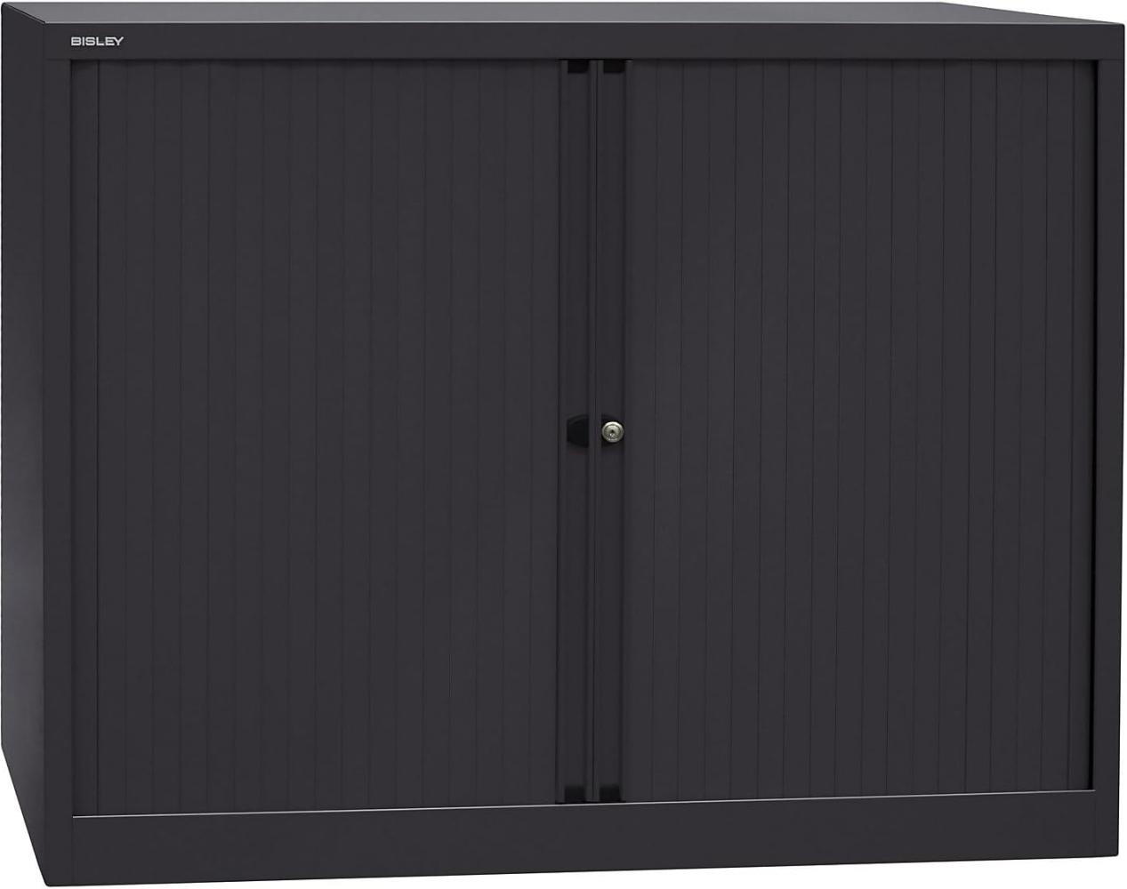Bisley 'EuroTambour' Rollladenschrank, 120,0 cm, Schwarz, 2 Einlegeböden Bild 1