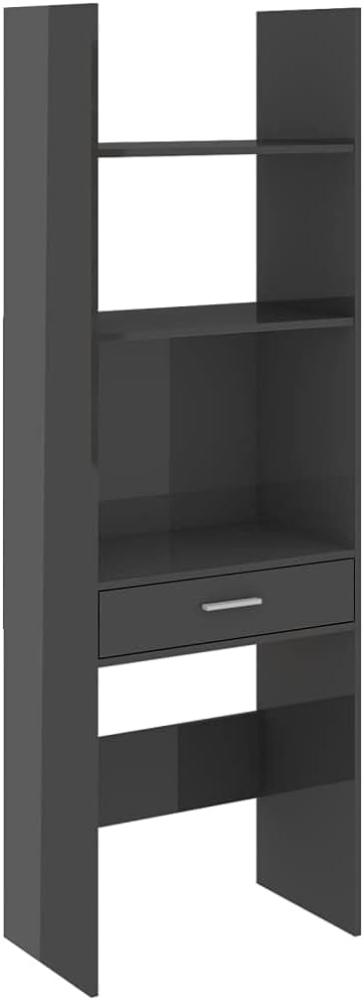 vidaXL Bücherregal Hochglanz-Grau 60 x 35 x 180 cm Spanplatte [803415] Bild 1