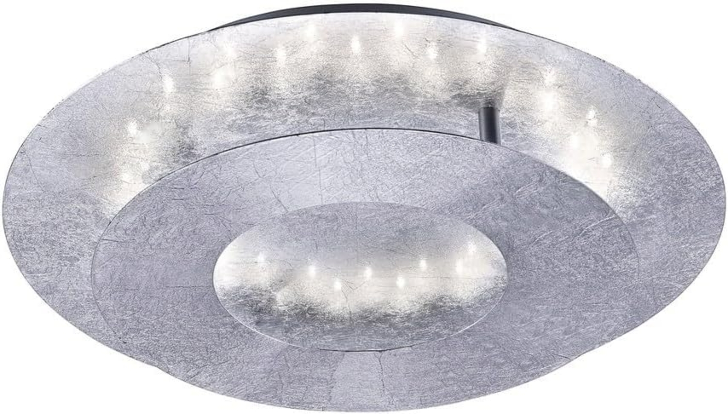 LED Decken-/Wandleuchte, Metall silber, drehbar, D 24cm Bild 1