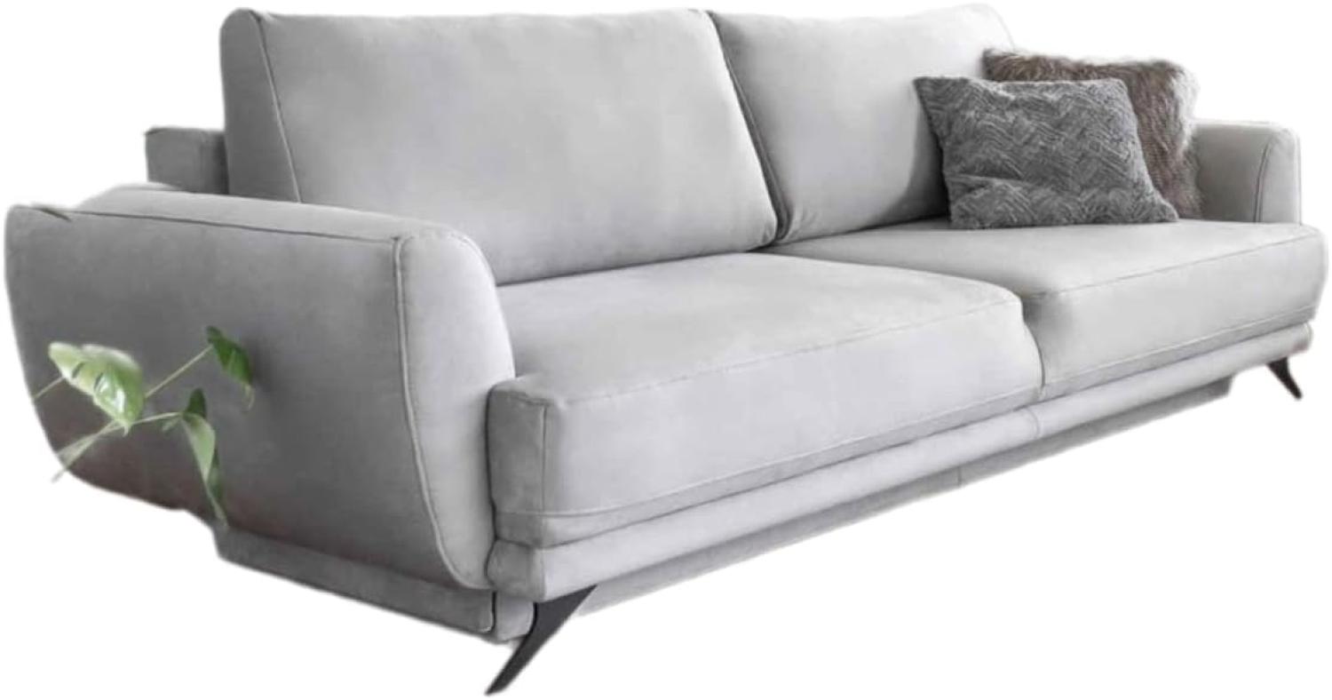 Designer Sofa Megan mit Schlaffunktion und Stauraum Grau Bild 1