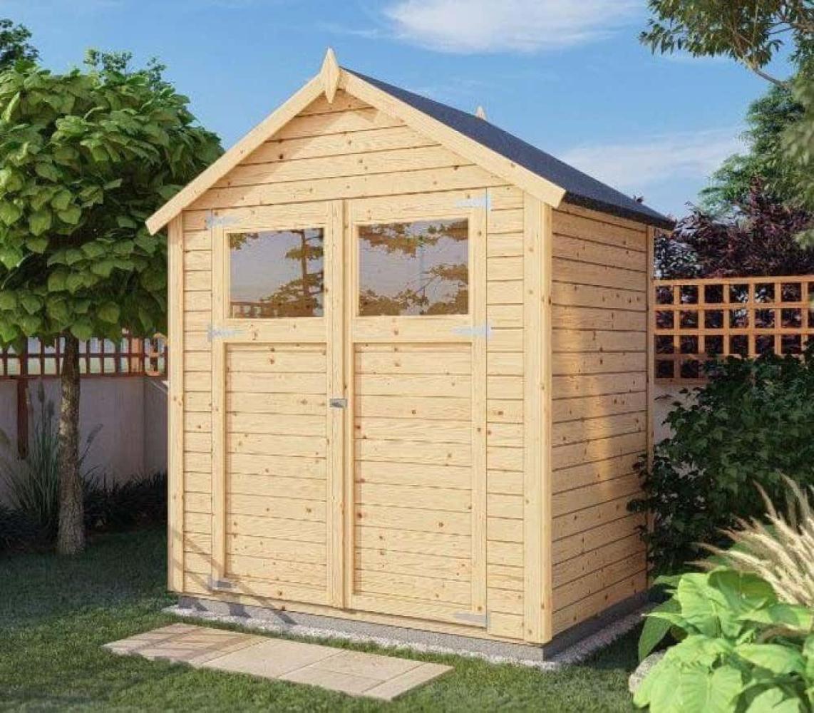 Alpholz Gerätehaus Alisha Gerätehaus aus Holz Geräteschrank mit 19 mm Wandstärke Gartenhaus mit Montagematerial Bild 1