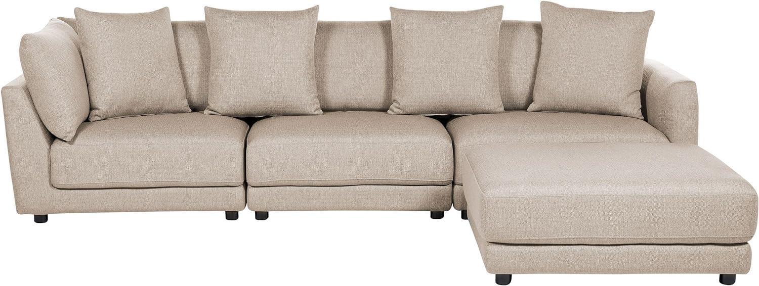 3-Sitzer Sofa beige mit Ottomane SIGTUNA Bild 1