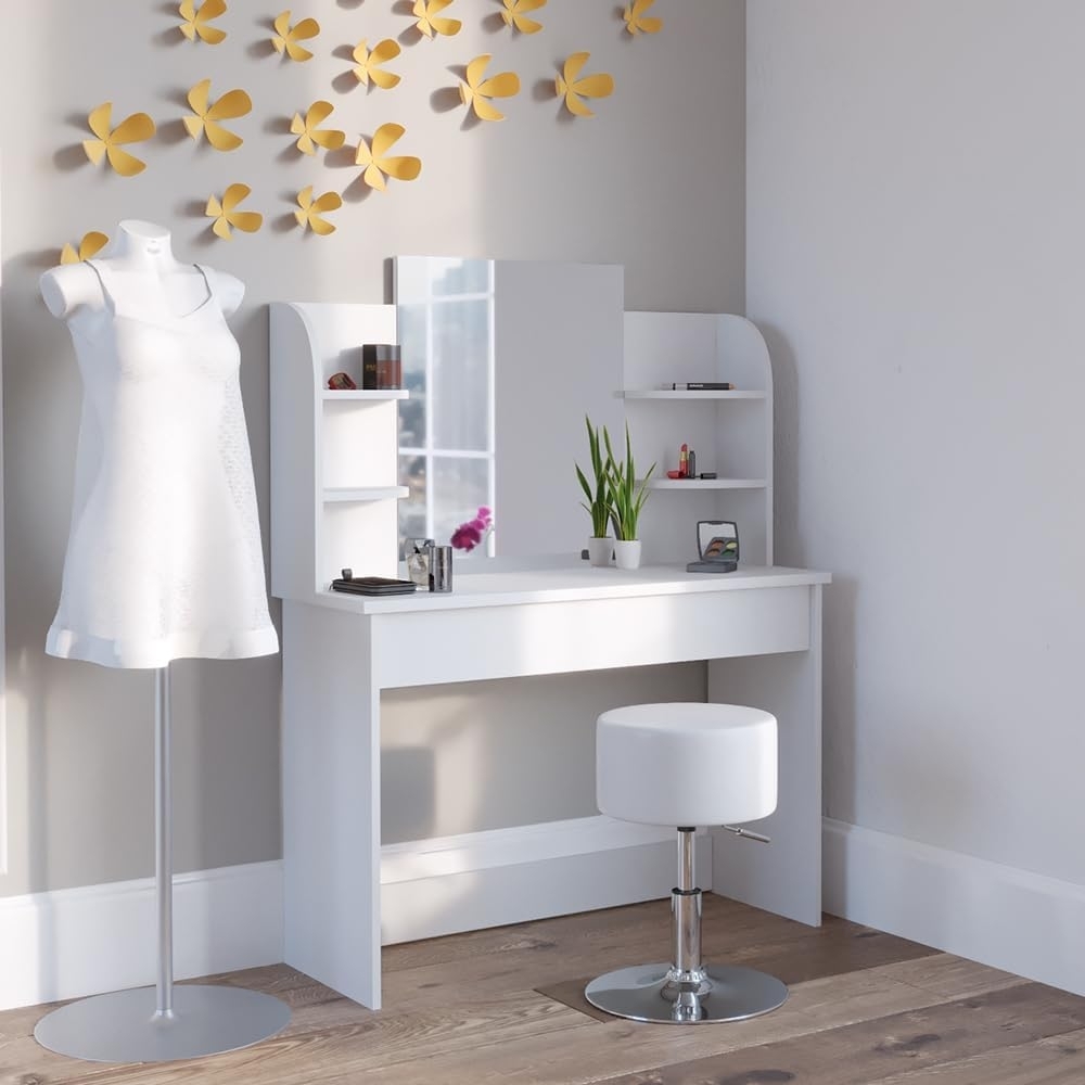 Vicco Hocker Weiß 33.5 x 67 cm für Schminktisch, Design Bild 1