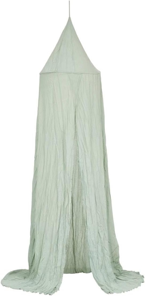 Atmosphera - Betthimmel Lili Baumwollgaze - weiß - H. 350 cm - Grün Bild 1