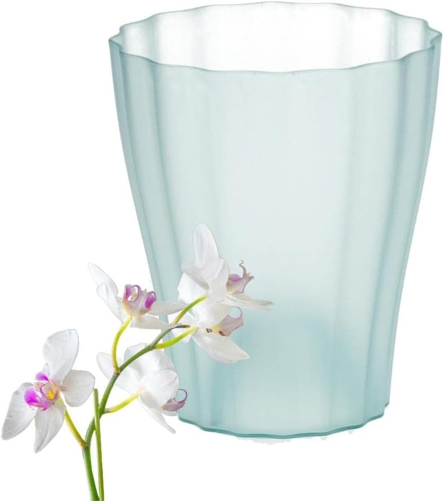 GarPet Blumentopf Orchideentopf Blumen Orchideen transparent durchsichtig Ø 13 cm glas Bild 1