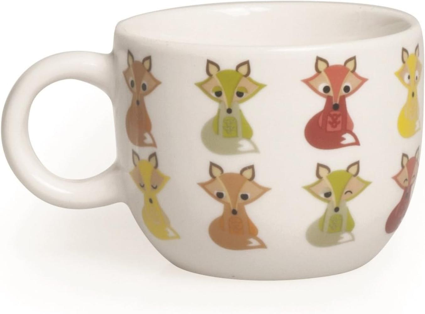 Excelsa Animals Tasse Kaffee, 70 ml, Porzellan, Weiß Fuchs 6. 3x6. 3x4. 8 cm Weiß bunt Bild 1