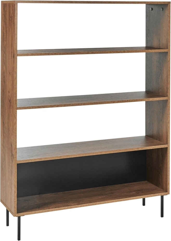 Bücherregal mit 4 Fächern NANTON Holz Dunkler Holzfarbton Bild 1