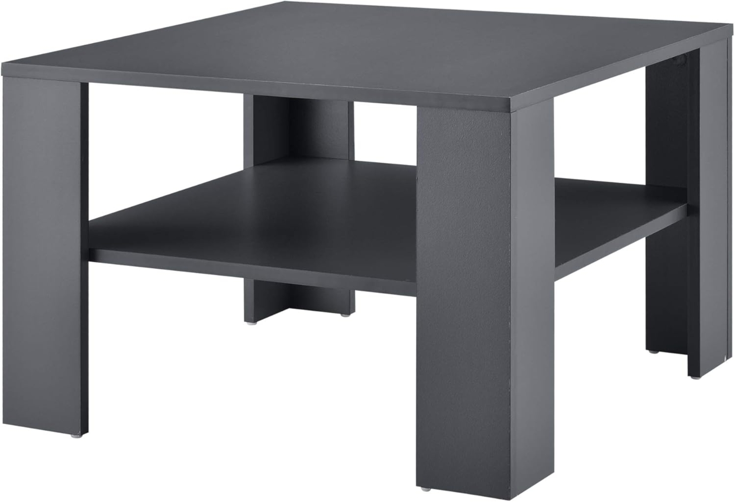 Couchtisch Aachen 60x60x40 cm mit Ablage Dunkelgrau en. casa Bild 1