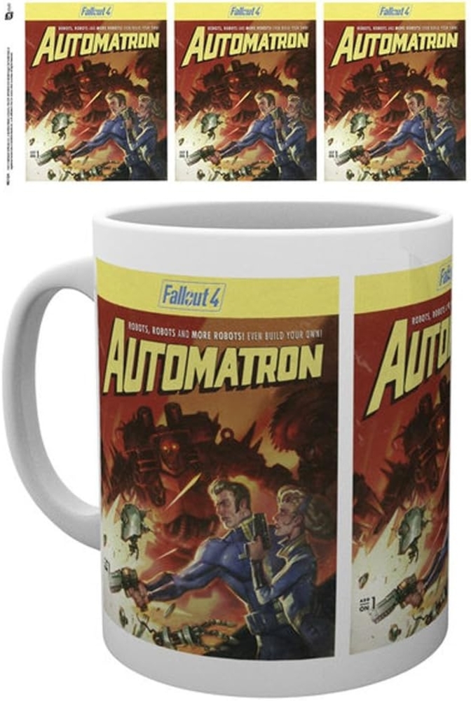 empireposter Fallout 4 Automatron Größe (cm), ca. Ø8,5 H9,5 Lizenz Tasse, NEU Beschreibung: Keramik Tasse, weiß, bedruckt, Fassungsvermögen 320 ml, offiziell lizenziert, spülmaschinen und mikrowellenfest Bild 1