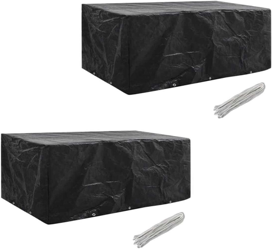 vidaXL Gartenmöbel-Abdeckungen 2 Stk. 10 Ösen 229x113 cm 279121 Bild 1