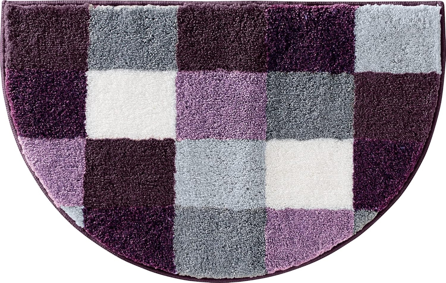 Erwin Müller Duschmatte Duschvorlage "Kreta" halbrund, Höhe 20 mm, Karo Bild 1