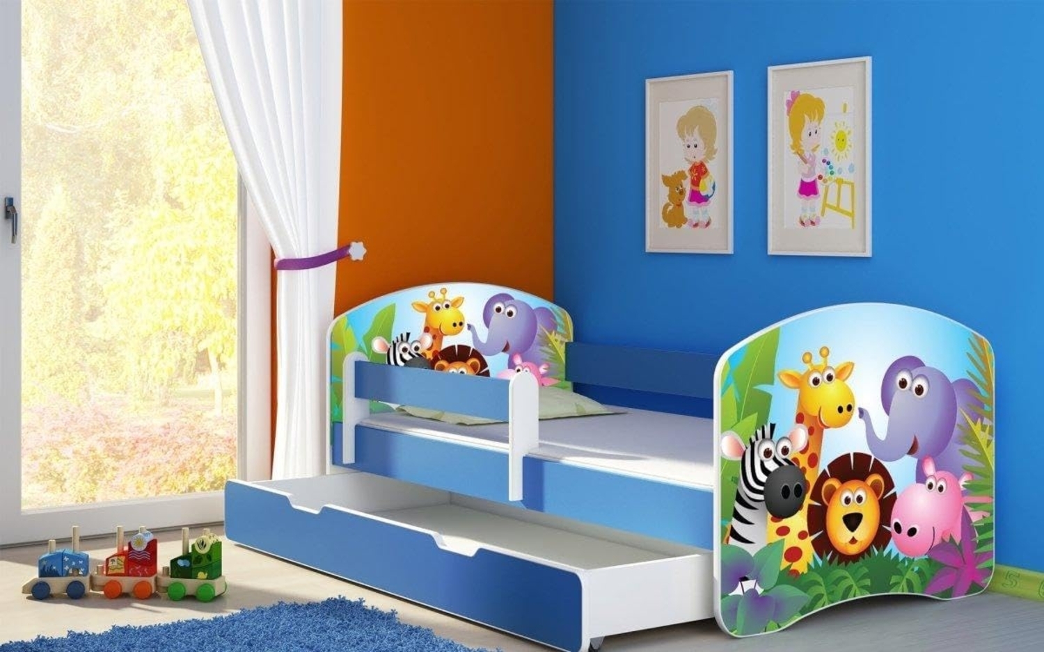 Kinderbett Dream mit verschiedenen Motiven 140x70 Zoo Bild 1