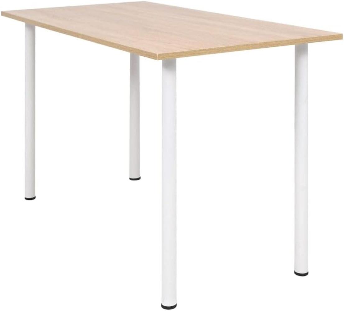 vidaXL Esstisch 120×60×73 cm Eichenbraun und Weiß 245728 Bild 1