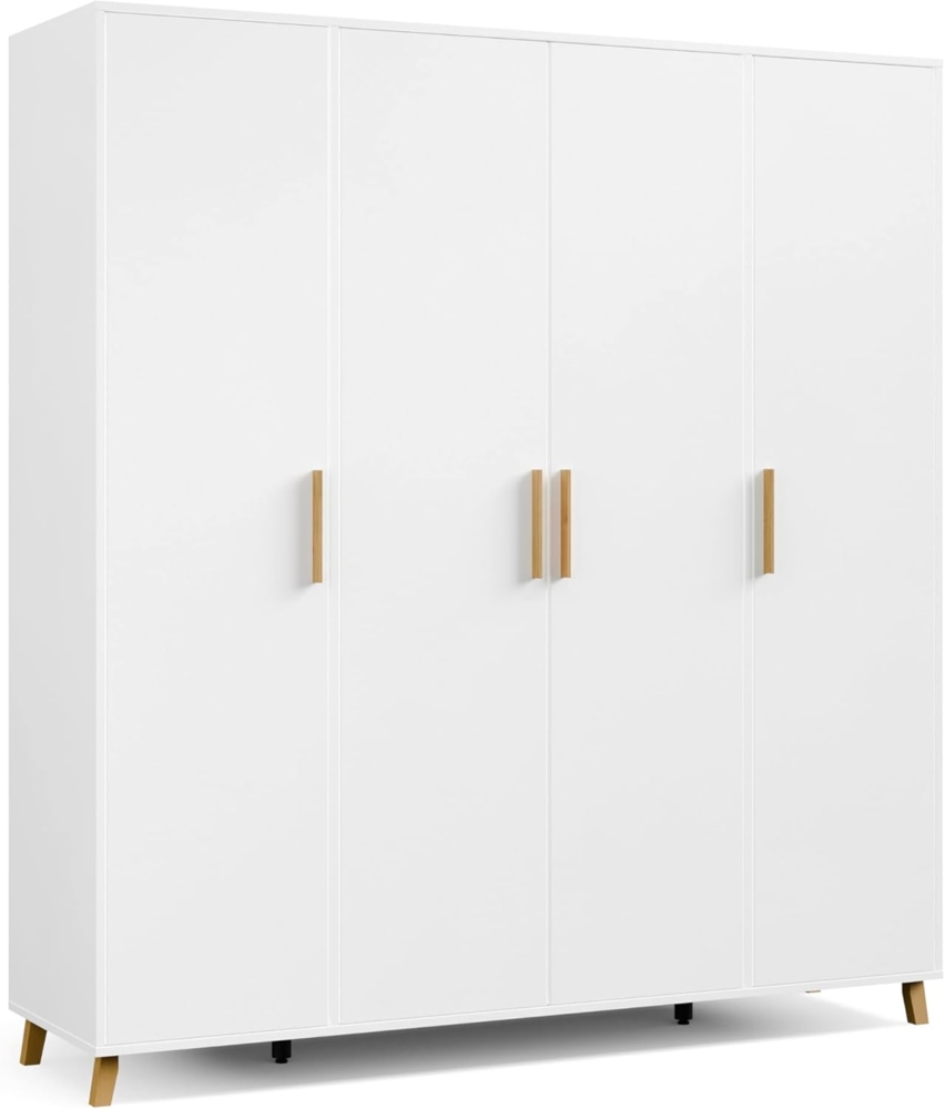 rauch Drehtürenschrank Kleiderschrank Schrank Garderobe Wäscheschrank SHINJO (in 3 verschiedenen Ausstattungen BASIC/CLASSIC/PREMIUM) Griffe und Füße aus Massivholz, viel Stauraum MADE IN GERMANY Bild 1