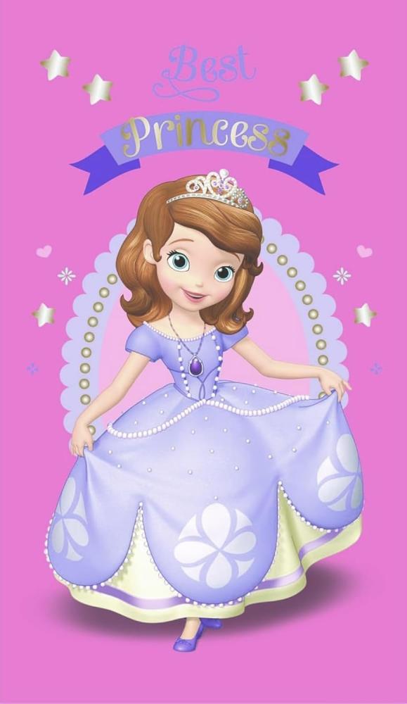 BERONAGE Strandtücher Disney Princess Badetuch Sofia the First 70x120 cm, 100% Baumwolle (1-St), Frottee in Velours-Qualität Bild 1