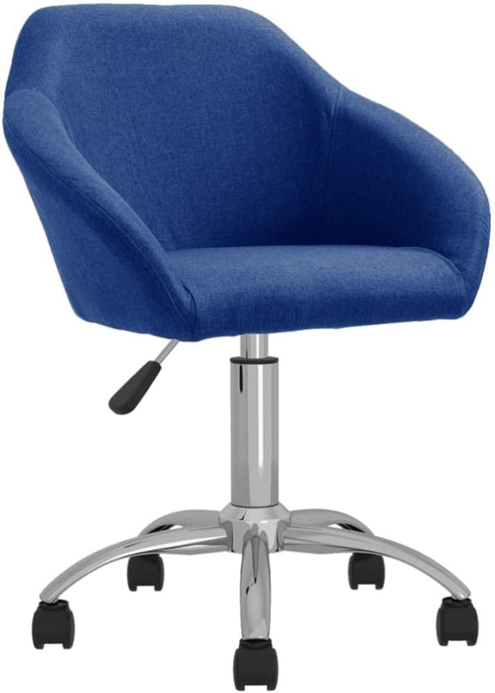vidaXL Esszimmerstühle 2 Stk. Drehbar Blau Stoff [330502] Bild 1