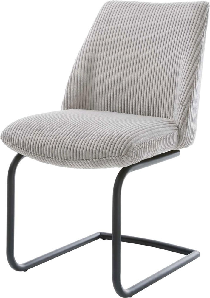 Freischwinger Elso-Flex Cord Silbergrau Freischwinger rund Schwarz Taschenfederkern Bild 1