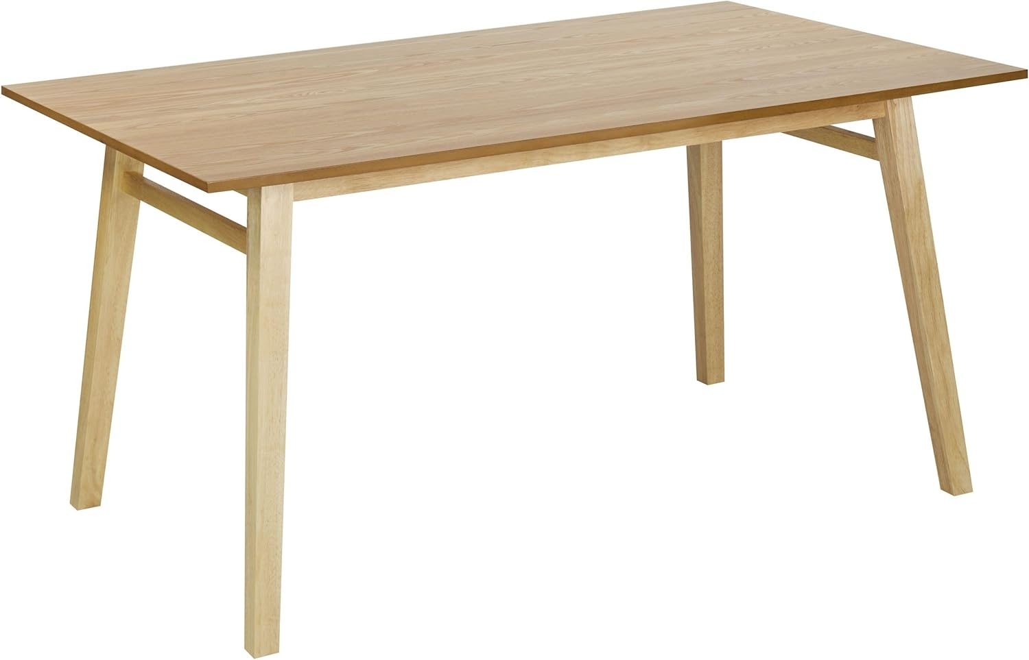 Tisch für 4 Personen VARLEY 150 cm 90 cm Holzoptik Heller Holzfarbton Bild 1