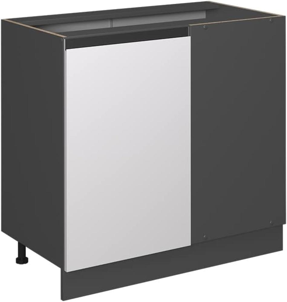 Vicco Eckunterschrank Küchenschrank Küchenmöbel R-Line J-Shape 86 cm modern (Anthrazit-Weiß) Bild 1