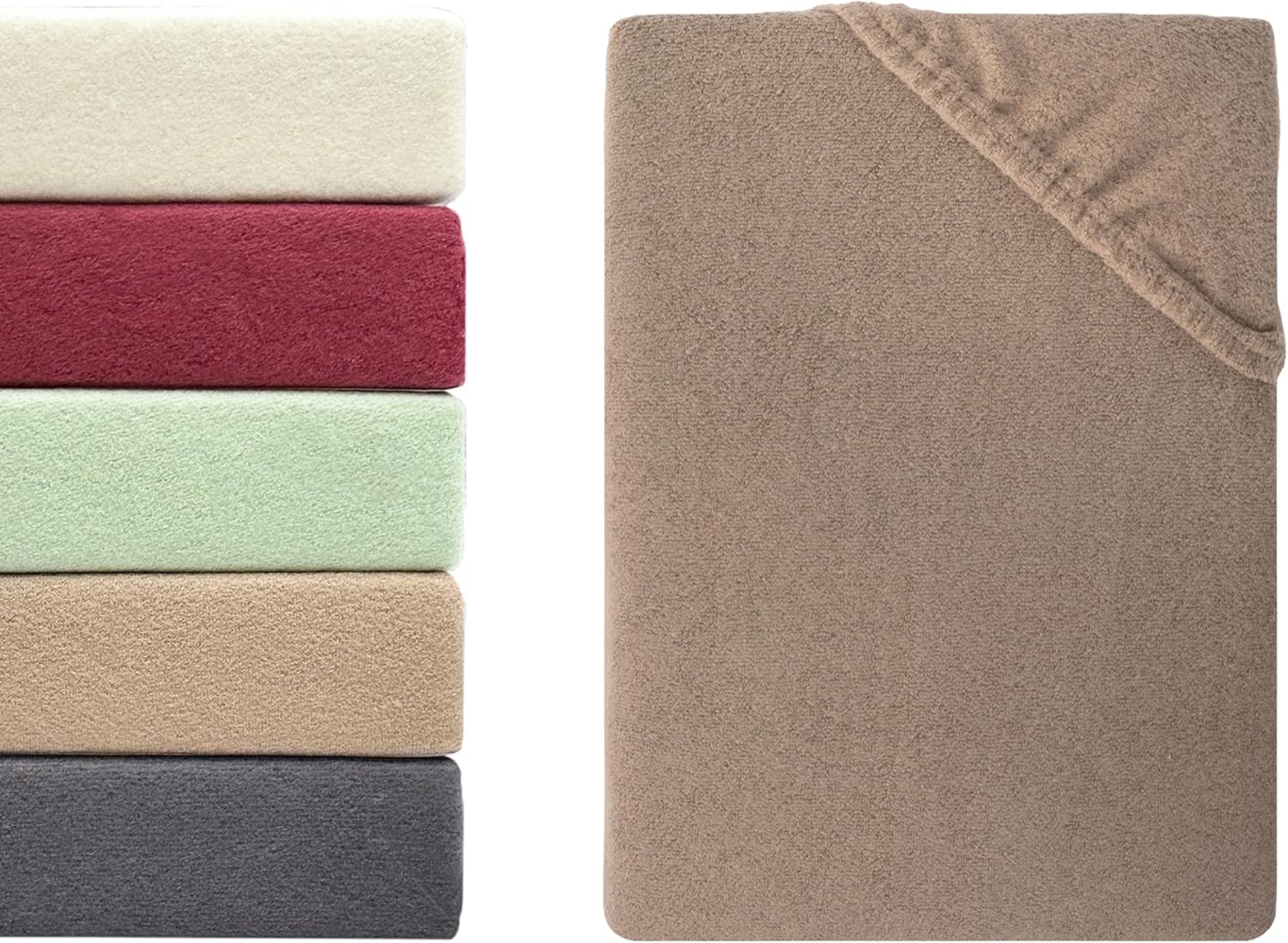 Hometex Premium Textiles Spannbettlaken aus Mikroflausch oder Teddyflausch - Bettlaken extra warm & kuschelig, Gummizug: Rundum, viele Größen und Farben in Premium Qualität Bild 1