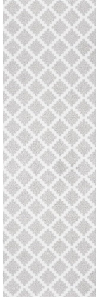 Kurzflor Fußmatte Elegance Grau Weiß - 50x150x0,7cm Bild 1