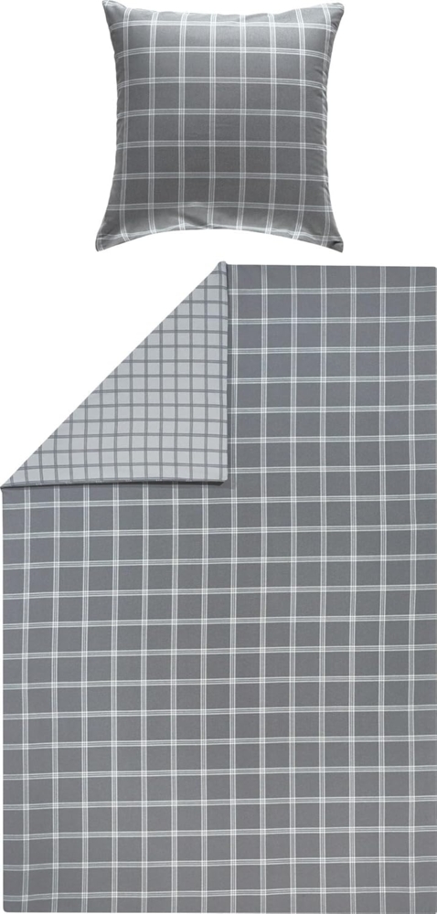 Erwin Müller Bettwäsche Wendebettwäsche, Biber, 2 teilig, Flanell Karo Bild 1