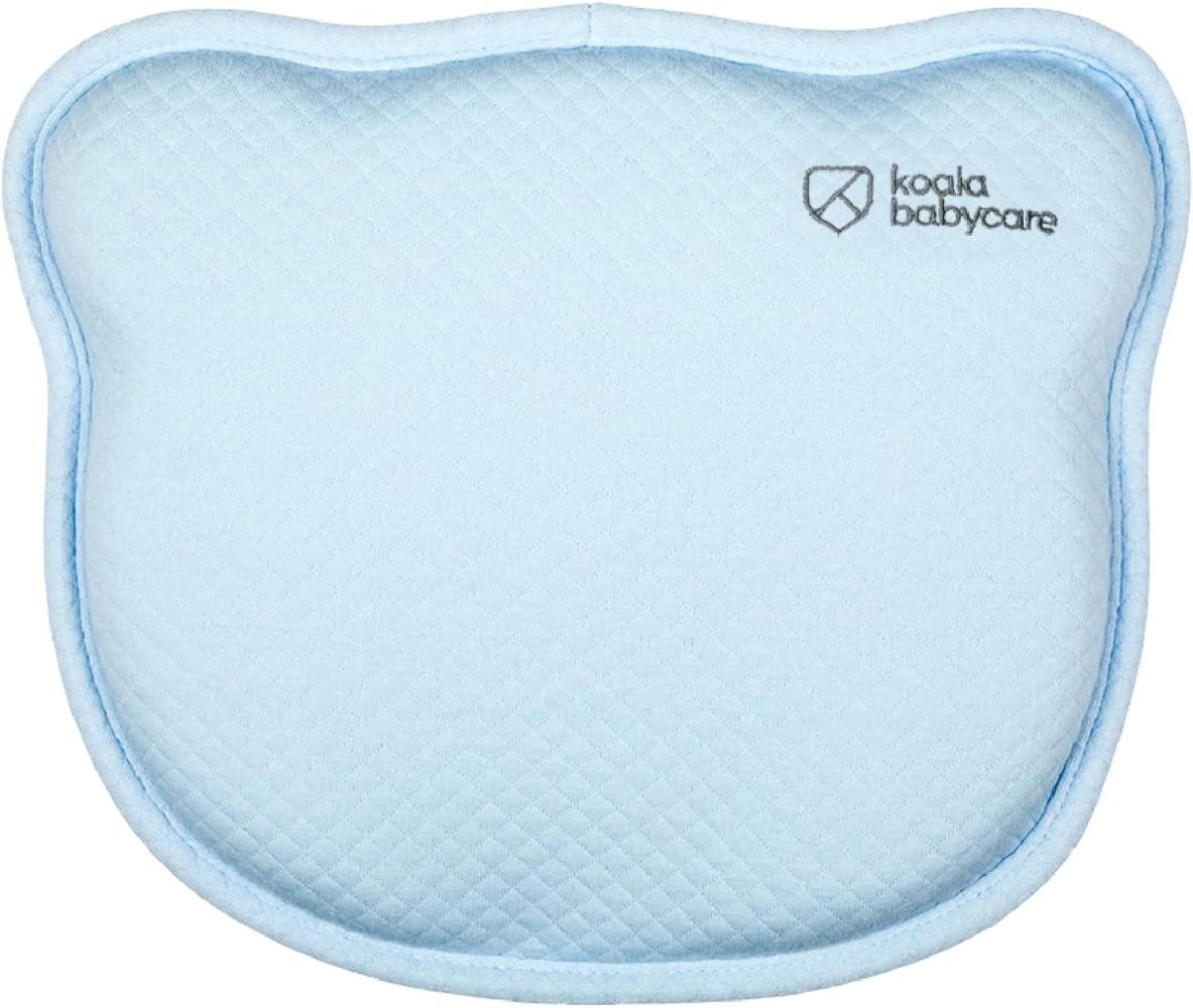 KOALA BABYCARE Babykissen Plagiozephalie, abnehmbar (mit Zwei Kissenbezügen), hilft EIN Plattkopfsyndrom vorzubeugen und zu behandeln. Aus Memory Foam - Blau - Registriertes Design KBC® Bild 1