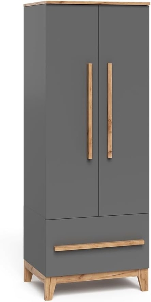 Vitalispa Kinderkleiderschrank Grau/Artisan 70x186.8 cm, Malia Bild 1