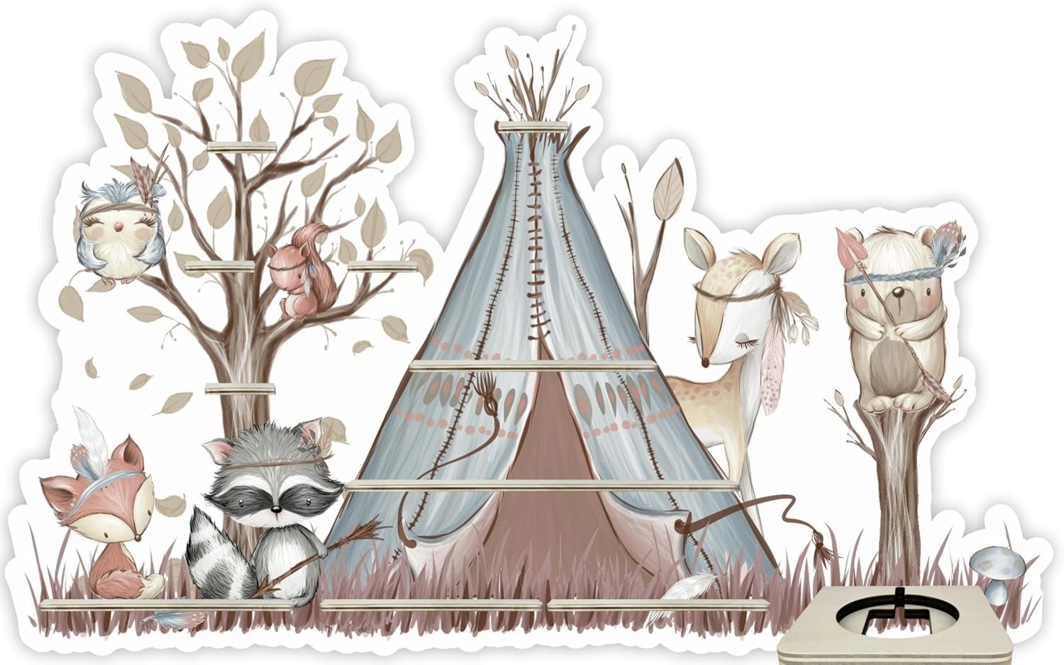 Farbklecks Collection 'Indianergeschichte' Regal für Musikbox Bild 1