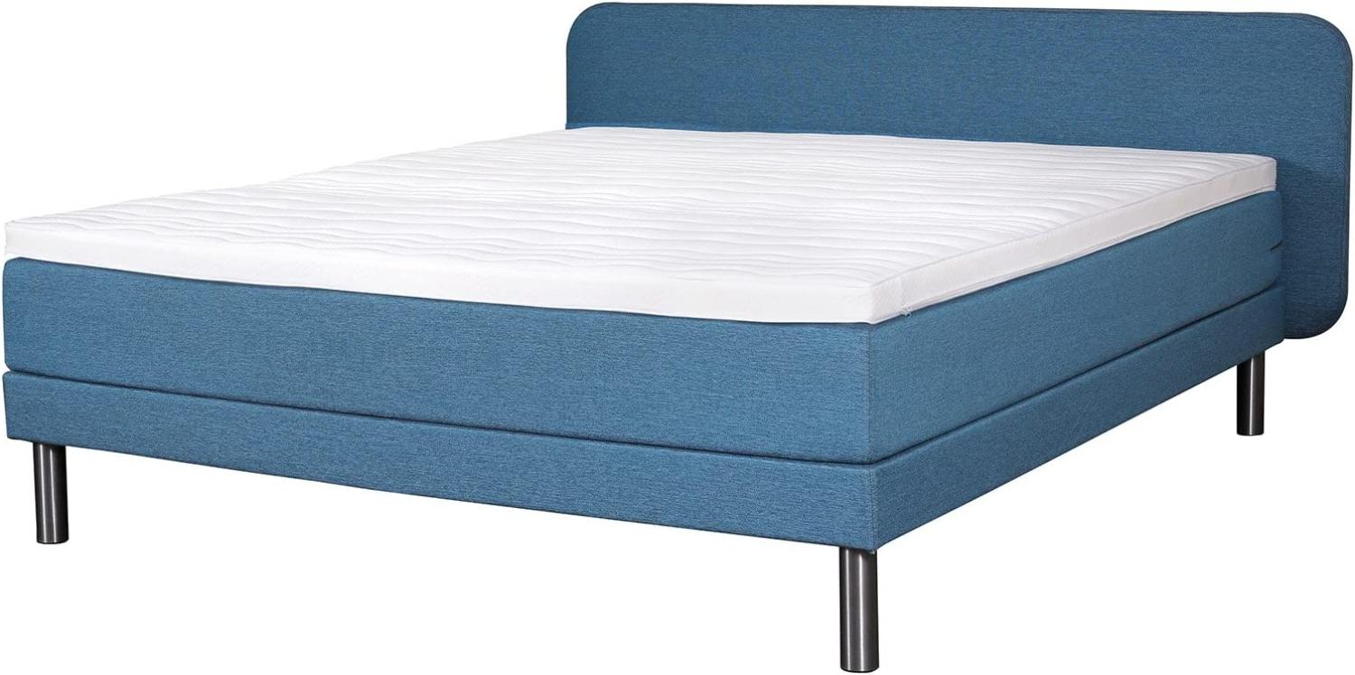 Boxspringbett Colorado, 140x200 cm, 7-Zonen Taschenfedernkernmatratze, Aqua, H3 Bild 1