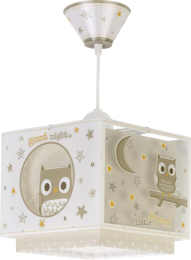 Dalber kinderlampe Pendelleuchte Hängelampe Eule Tiere Good Night, Beige Bild 1