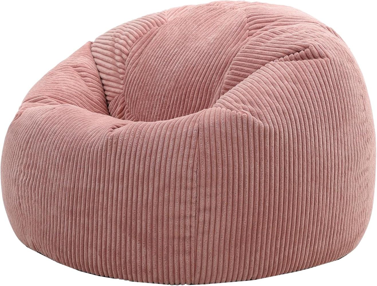 icon Kingston Großer Sitzsack, Jumbo Cord Sitzsack, Dawn Pink, Sitzsack für Erwachsene mit Füllung inklusive, Bequemer Lounging Chair für jedes Alter Bild 1