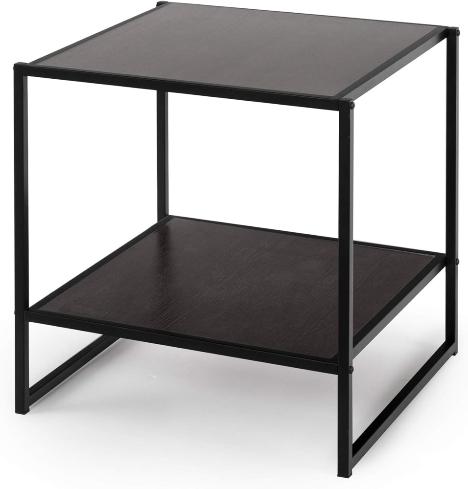 ZINUS Dane 51 cm großer Beistelltisch mit schwarzem Gestell | Endtisch | Einfache Montage, Sattschwarze Maserung Bild 1