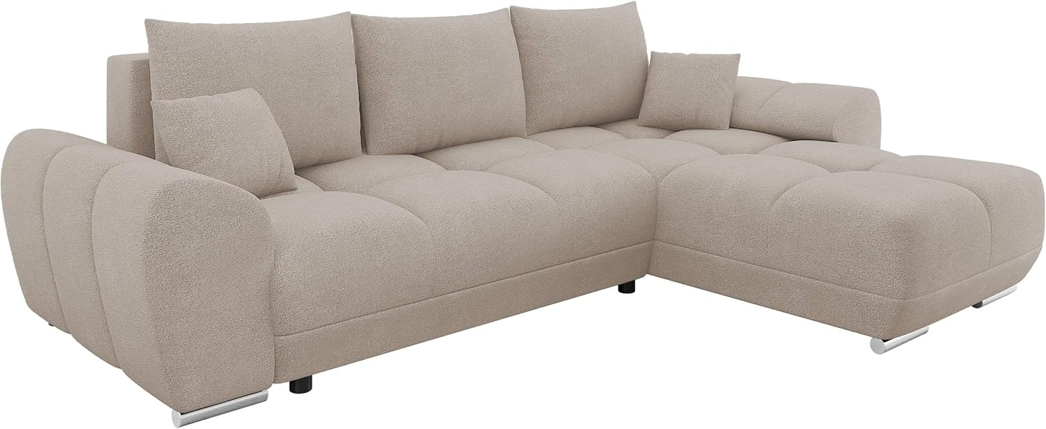 Ecksofa Lonkor mit Bettkasten und Schlaffunktion (Farbe: Velo 623) Bild 1