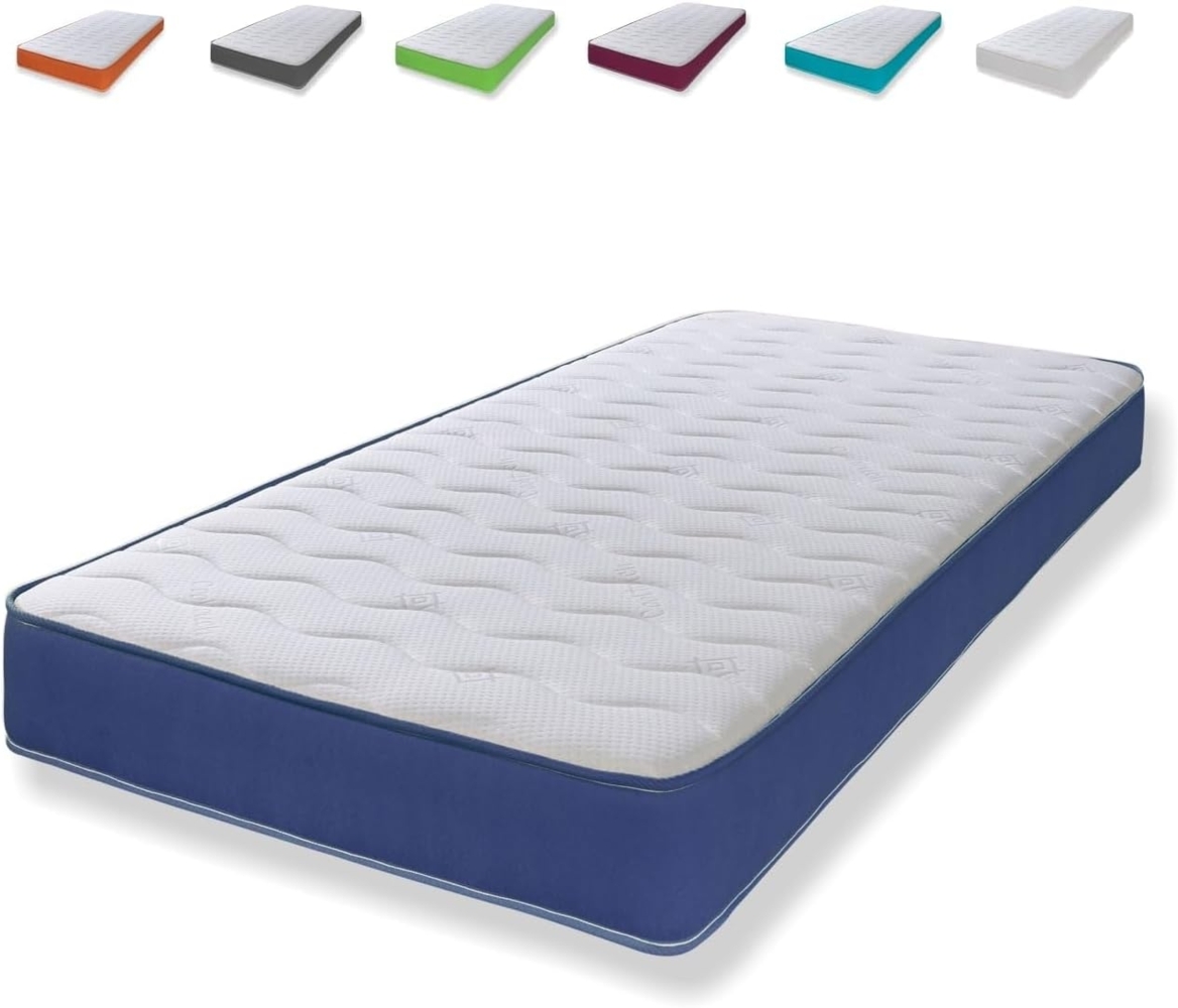 eXtreme comfort ltd Hybrid-Cooltouch-Matratze, Einzelbett, 90x190 cm, Memory-Schaum und Spiralfeder, Plüsch-Haptik, Cooltouch Plus-Schlaffläche, 18 cm tief, Ozeanblau Bild 1