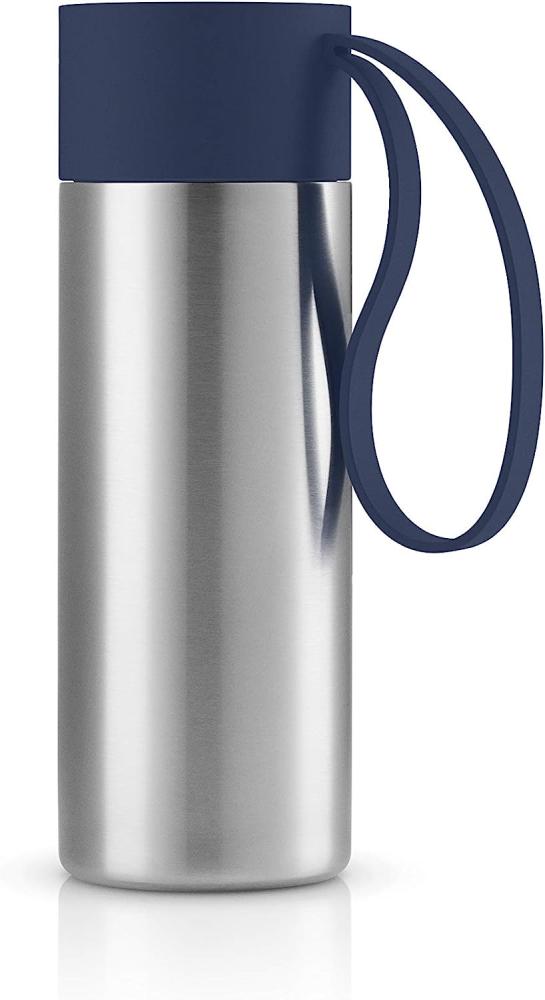 Eva Solo To Go Cup, To Go Becher, Kaffeebecher, Teebecher, Coffee to go, Becher, Edelstahl/Kunststoff/Silikon, Navy Blau, 350 ml, 567455 Bild 1