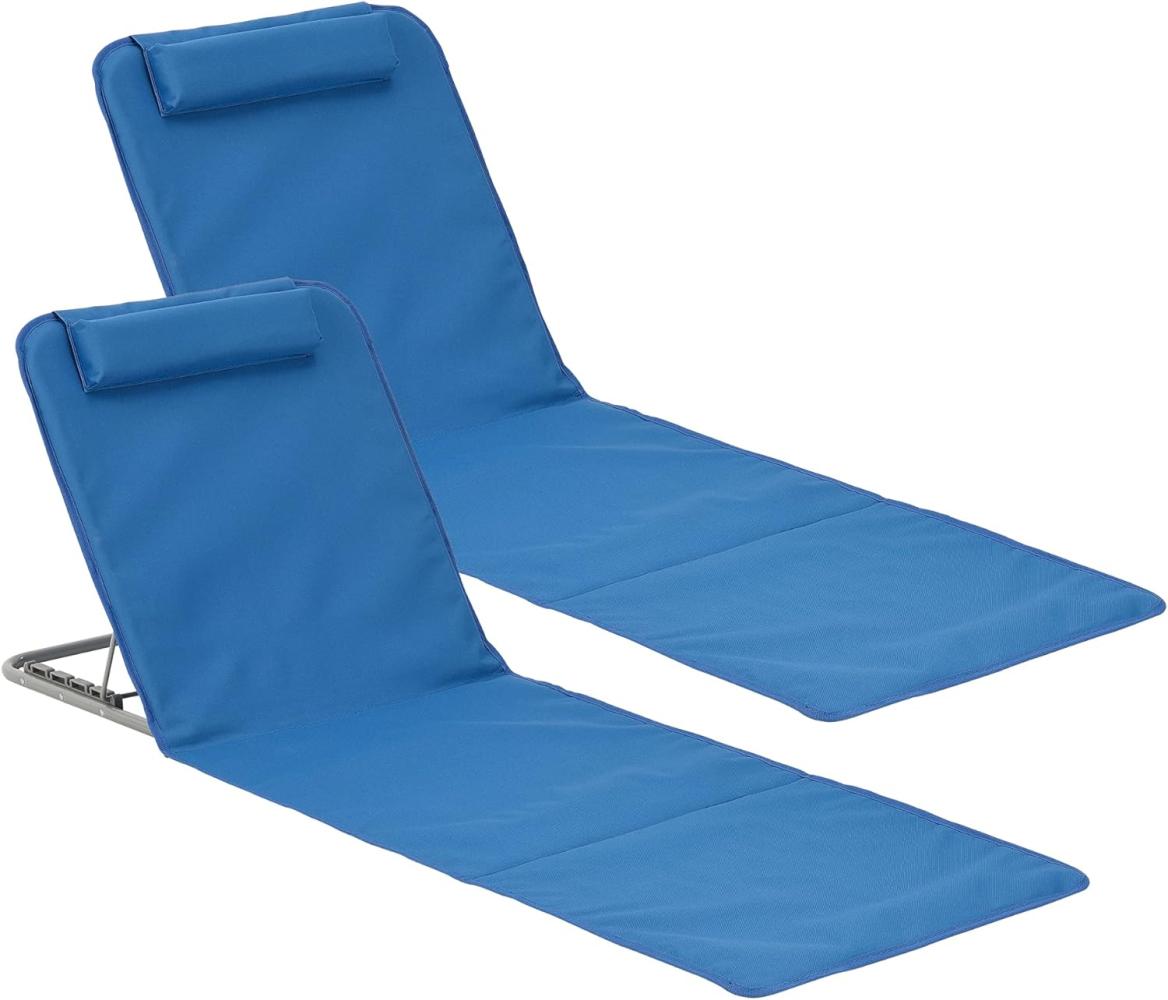 Strandmatte Donostia 2er Set 143x48cm Blau [en. casa] Bild 1