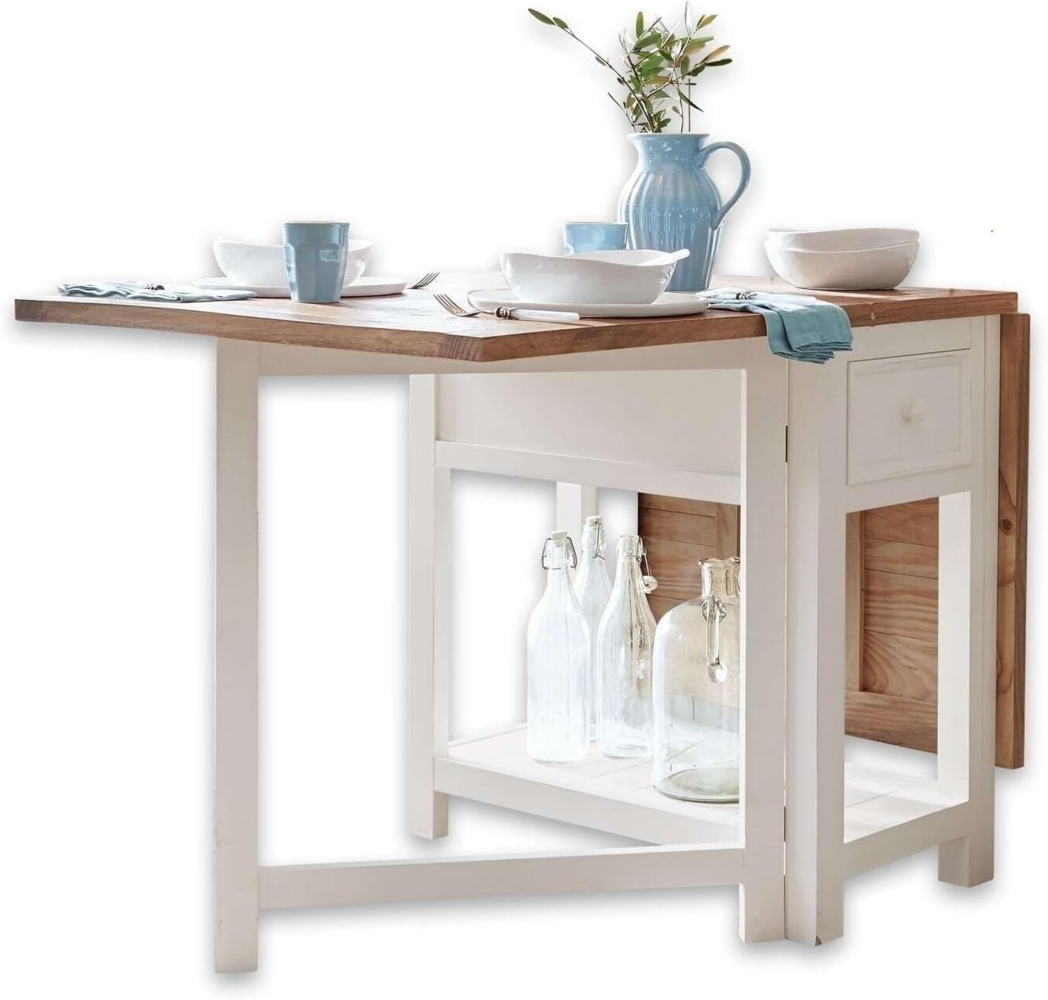 Mirabeau Esstisch Tisch Dale antikweiß/braun Bild 1