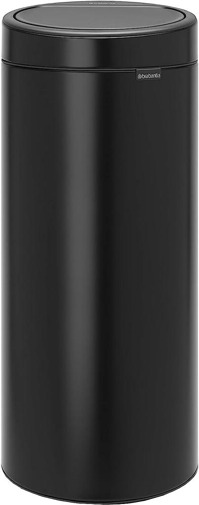 Brabantia Touch Bin, Mülleimer, Abfalleimer, Papierkorb in Matt Black, 30 Liter, 115301 Bild 1