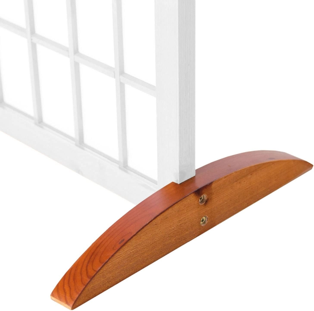 Raumteiler Paravent Trennwand spanische Wand Sichtschutz Fuß braun Bild 1