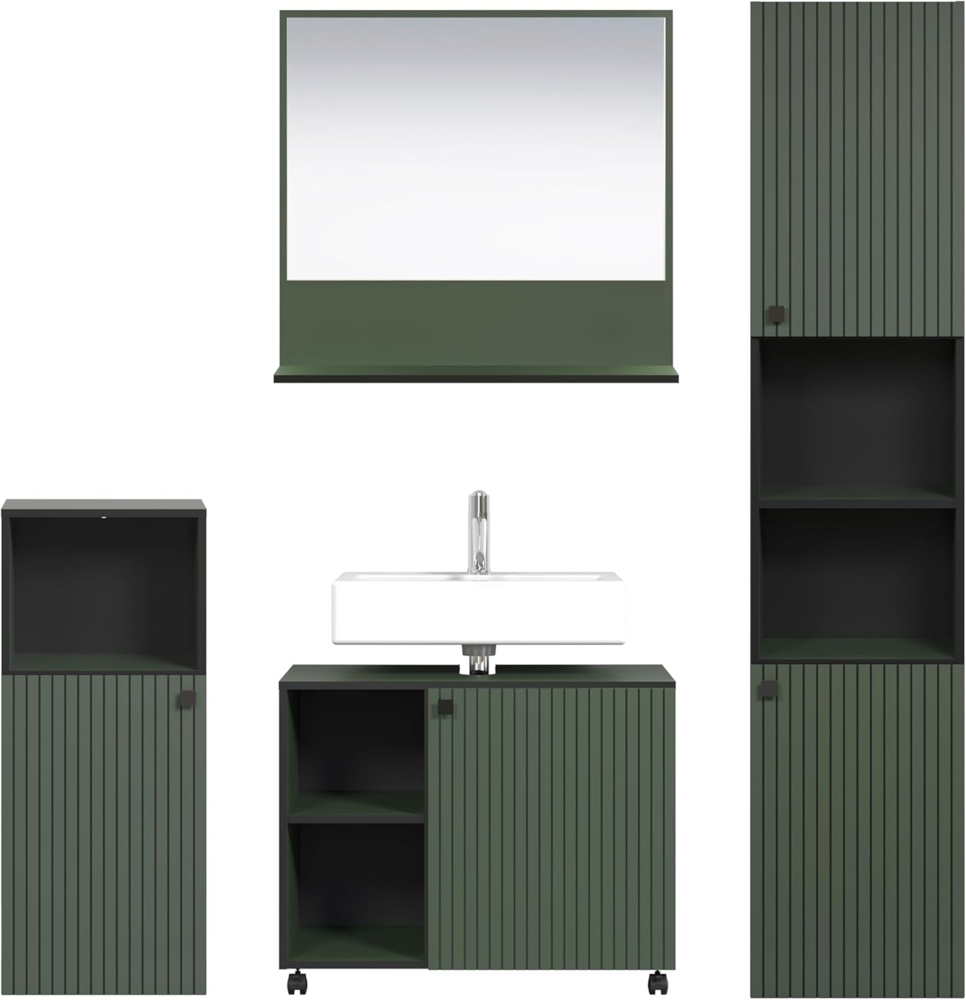 Badmöbel Set Bliss in grün 180 cm Bild 1