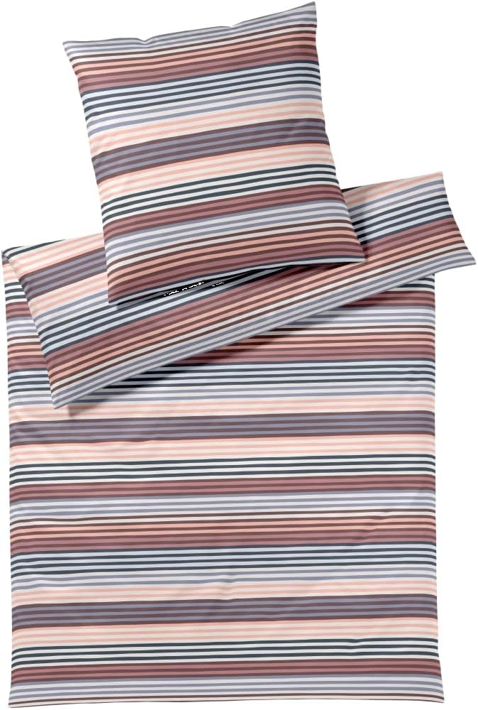 elegante Mako Jersey Bettwäsche Rio pfirsich|135x200 cm + 80x80 cm Bild 1