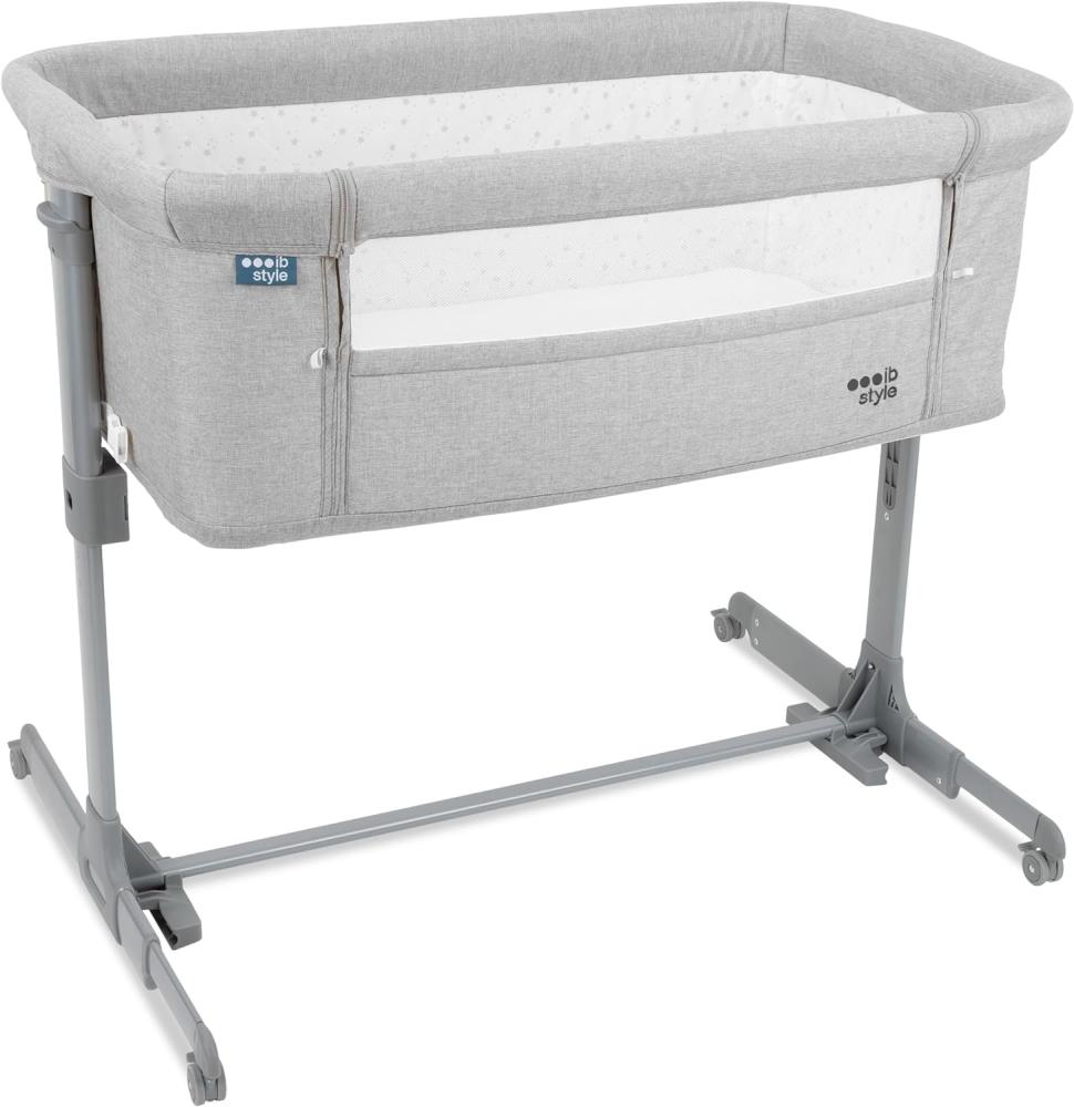 ib style 'ALUNA' 2 in 1 Beistellbett, grau Bild 1