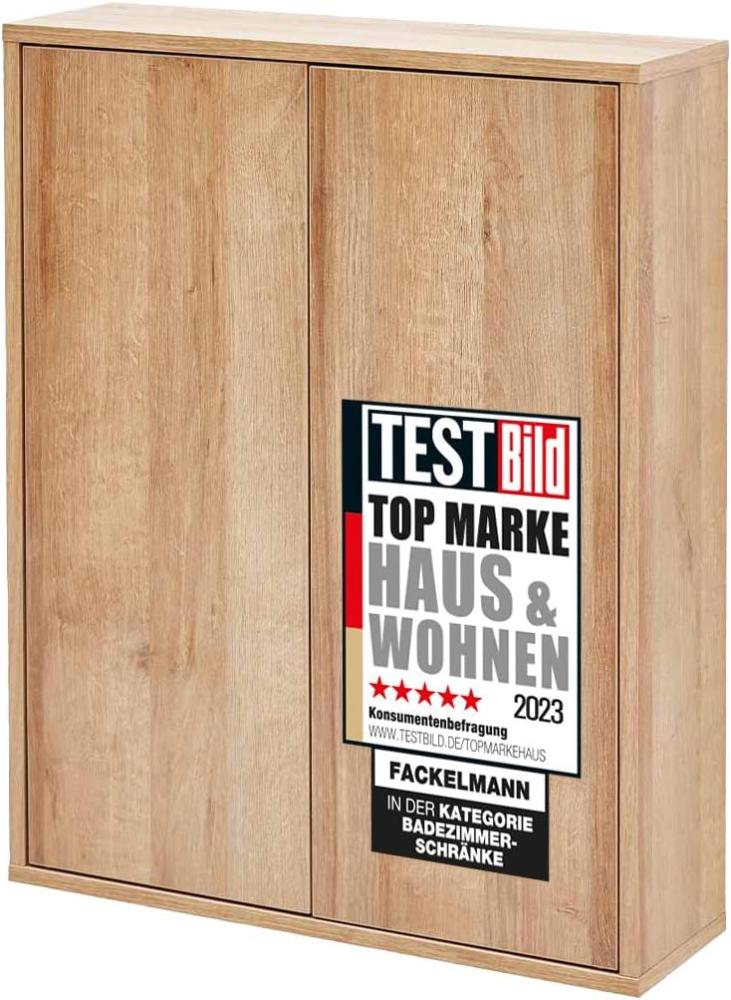 Fackelmann FINN Doppel Hängeschrank 60 cm, Braun hell Bild 1